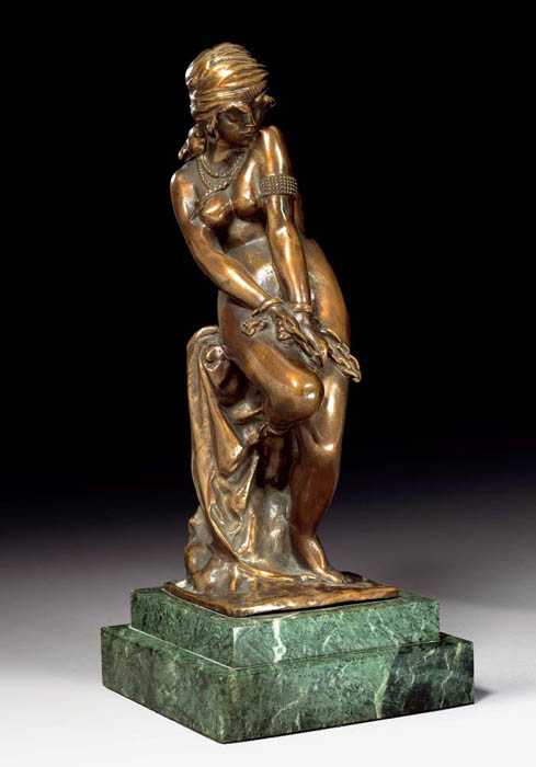 Appraisal: ART NOUVEAU FIGURE OF A YOUNG WOMAN probably Vienna circa