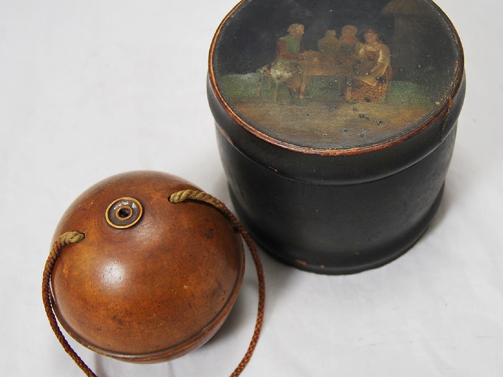 Appraisal: A Mauchlin globular string box with the Shield of Kendal