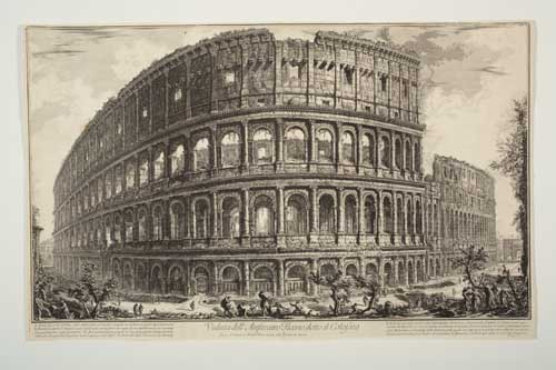 Appraisal: GIOVANNI B PIRANESI Veduta dell'Anfiteatro Flavio detto il Colosseo Etching