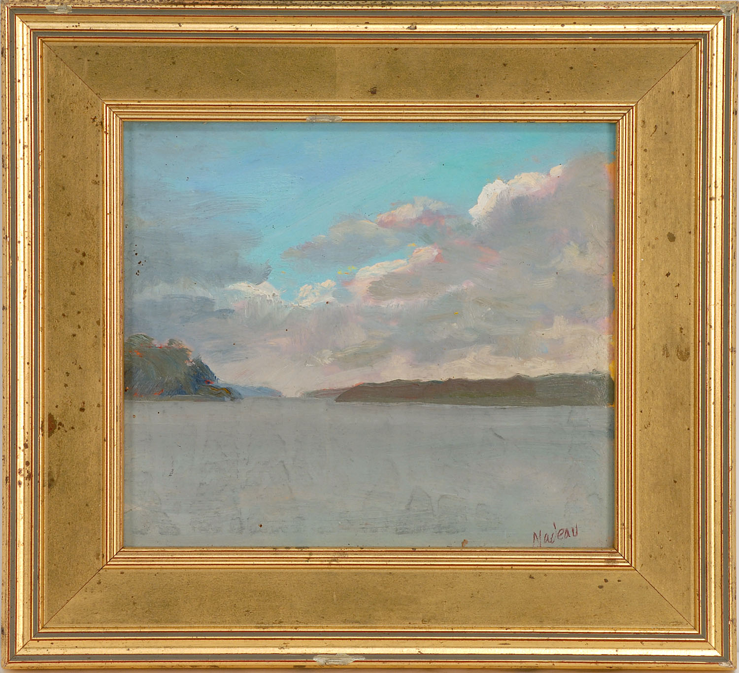 Appraisal: ROSALIE NADEAUAmerican ContemporaryCoastal inlet Signed lower left Nadeau Oil on