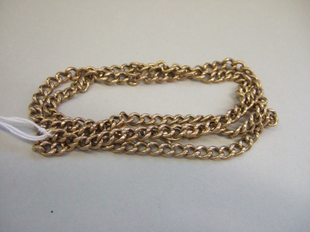 Appraisal: A ct gold curb link neckchain on a sprung hook