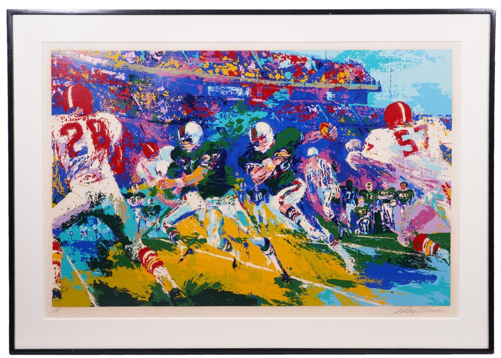 Appraisal: LEROY NEIMAN 'RUSHING BACK' SERIGRAPHLeroy Neiman America - Football Players