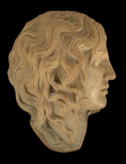 Appraisal: Italian Grand Tour Sculpted White Marble Head of The Medusa