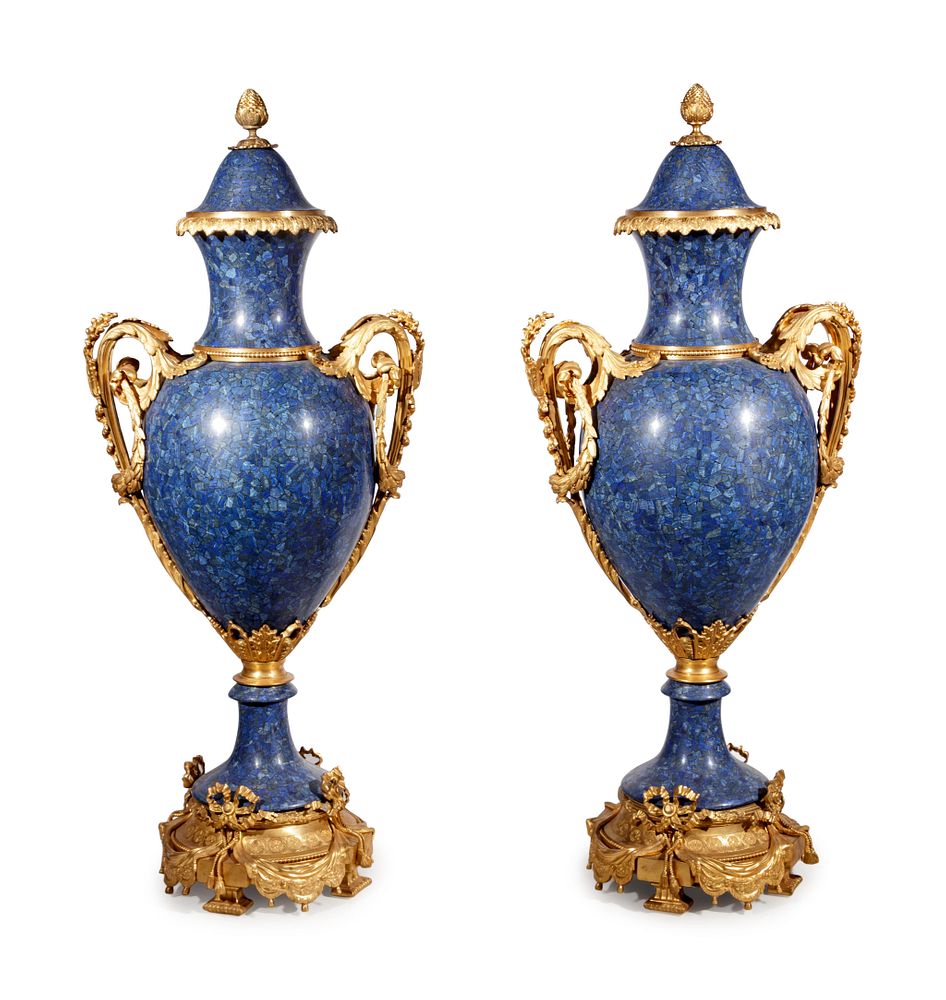 Appraisal: A Pair of Monumental Louis XV Style Gilt Bronze Mounted