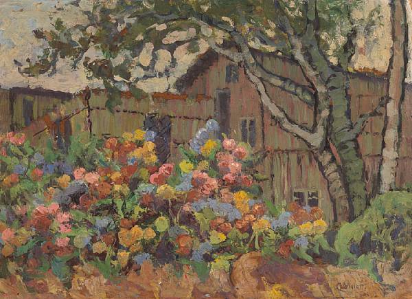 Appraisal: Calthea Campbell Vivian American - Hydrangeas in Monterey signed 'C