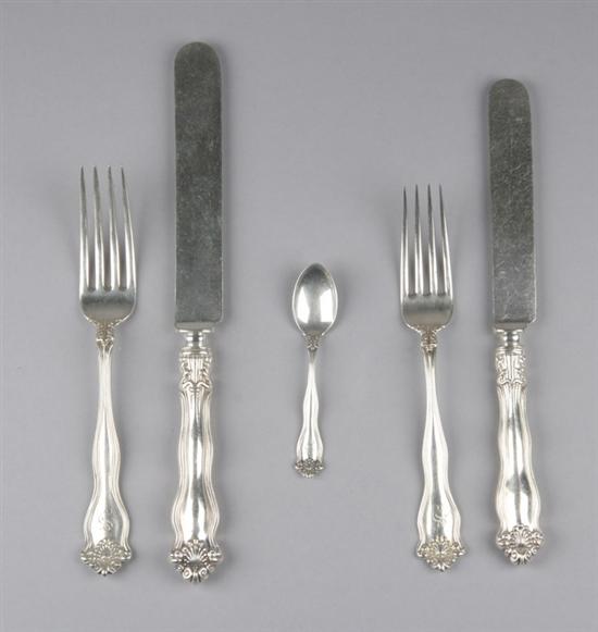 Appraisal: -PIECE INTERNATIONAL STERLING SILVER PARTIAL FLATWARE SERVICE Winchester pattern Twelve