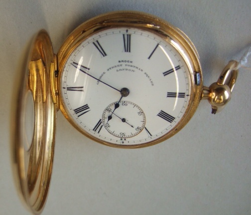 Appraisal: A gentleman's ct gold cased half hunting cased pocket watch