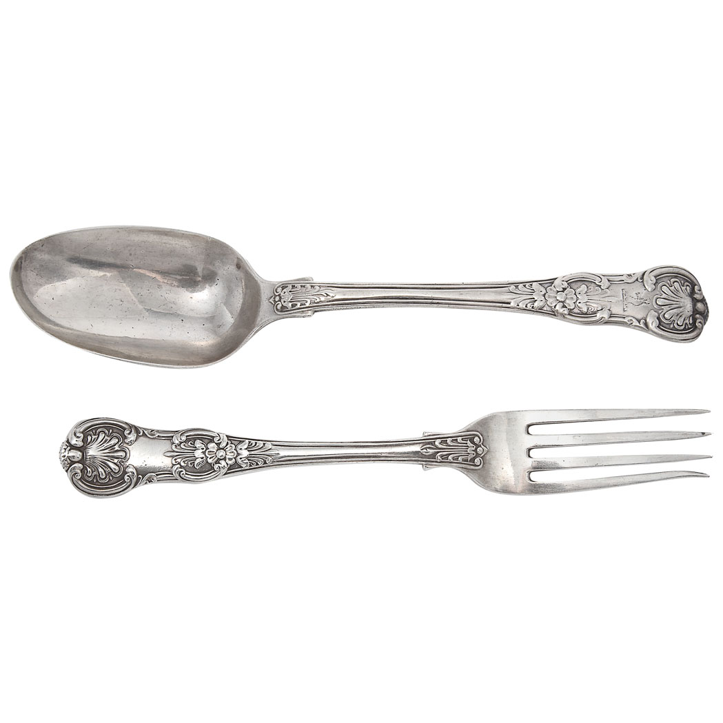 Appraisal: Assembled English Silver Flatware Service Various makers th century In