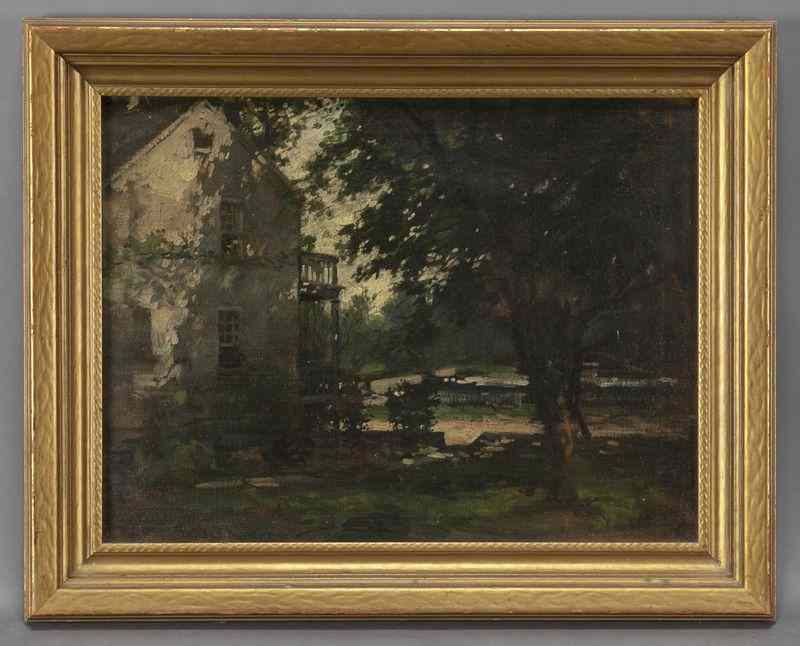 Appraisal: Paul Cornoyer ''Country Home'' oil on canvas laiddown on board