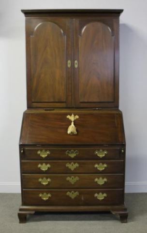 Appraisal: Excellent Kittinger Chippendale Style Secretary Nice beefy model with raised