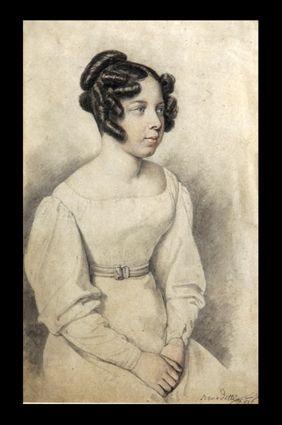 Appraisal: CONTINENTAL SCHOOL PORTRAIT OF A YOUNG WOMAN Watercolor on paper