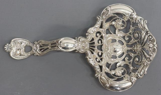 Appraisal: American sterling silver bonbonniere server Gorham openwork handle with North