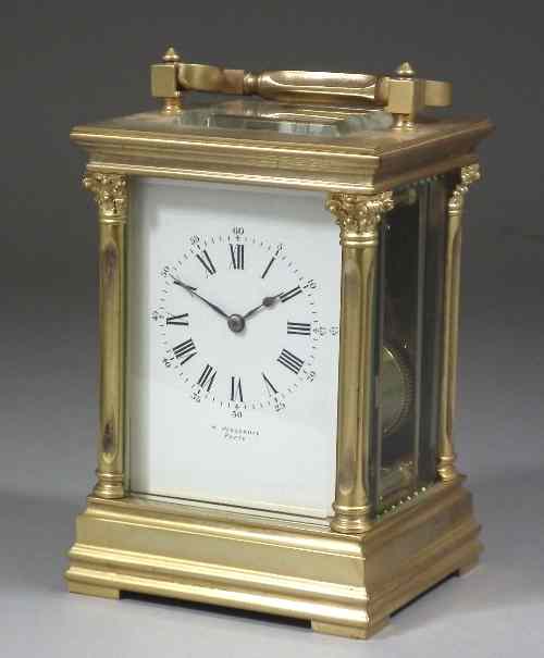 Appraisal: A late th Century French carriage clock No retailed by