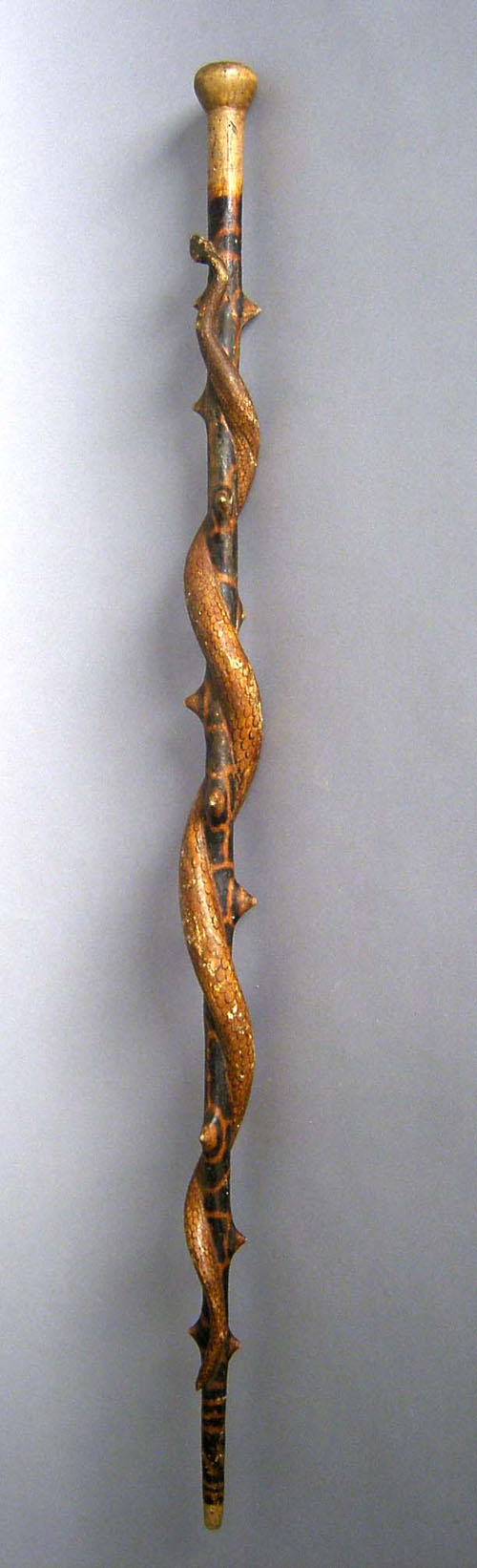 Appraisal: Painted snake cane