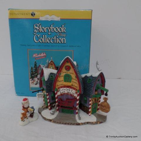 Appraisal: Dept Storybook Village Rudolph's Bunk House Estate Collection - Issued