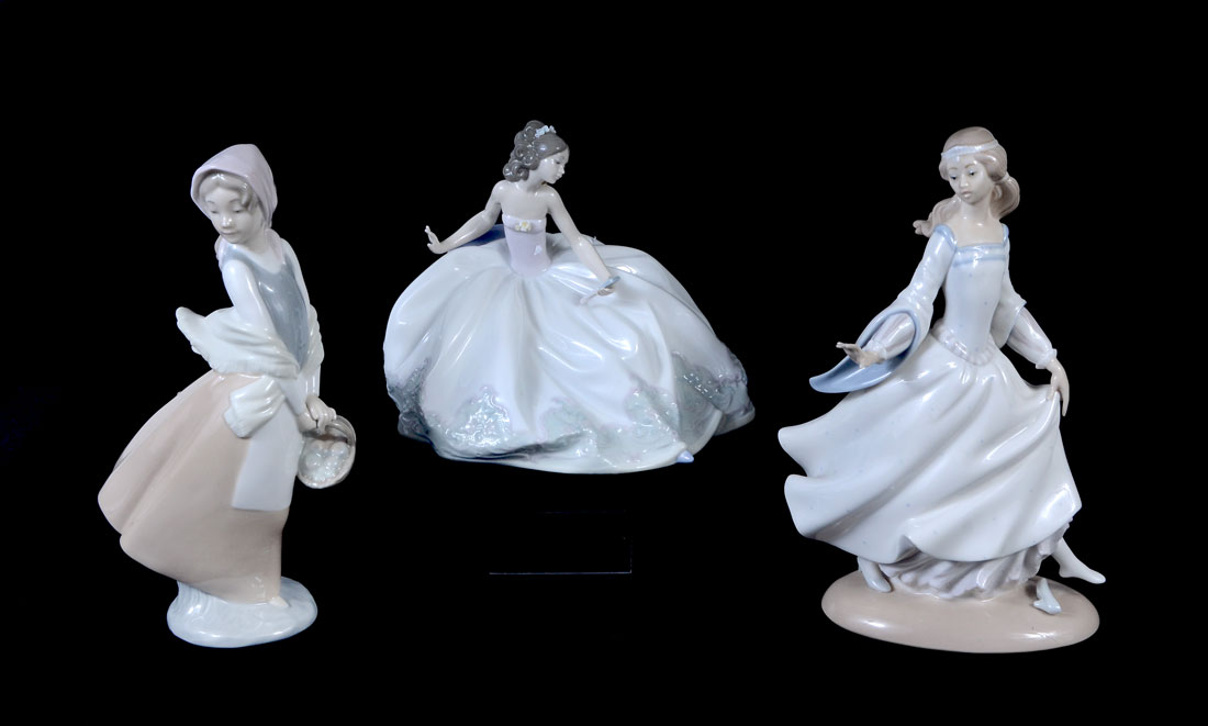 Appraisal: LLADRO AND NAO PORCELAIN FIGURINES pieces total to include Lladro