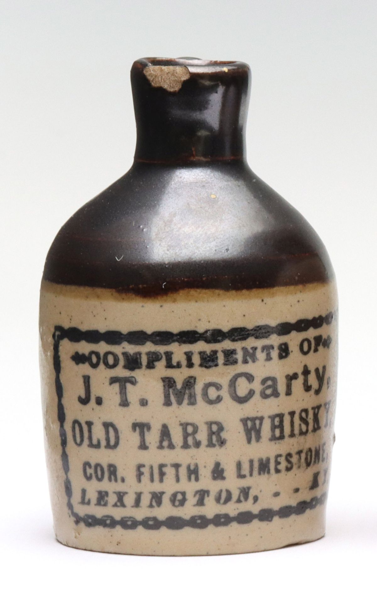 Appraisal: J T MCCARTY OLD TARR WHISKY LEXINGTON KY MINI JUGThe