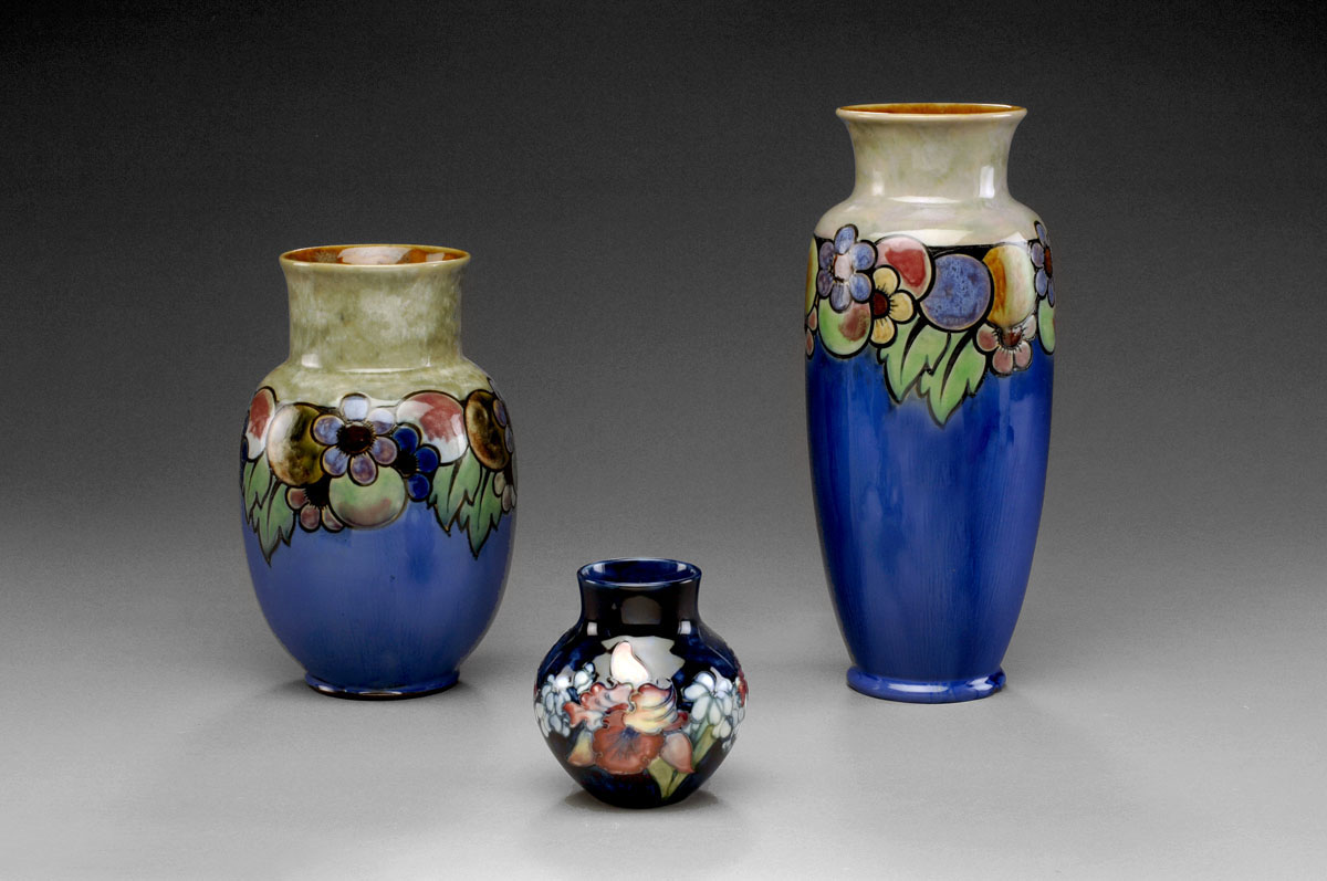 Appraisal: MOORCROFT POTTERY 'ORCHID' VASE CIRCA 'S- 'S Of bulbous form