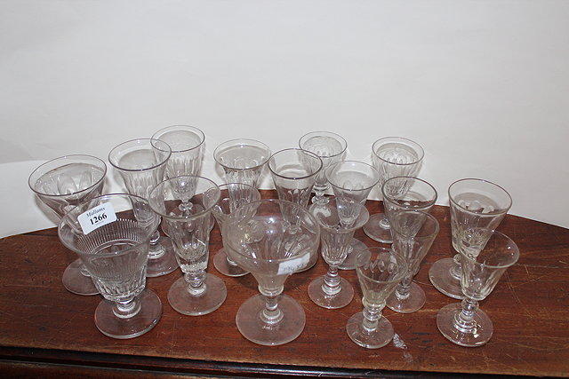 Appraisal: A GROUP OF VARIOUS WINE SHERRY AND PORT GLASSES