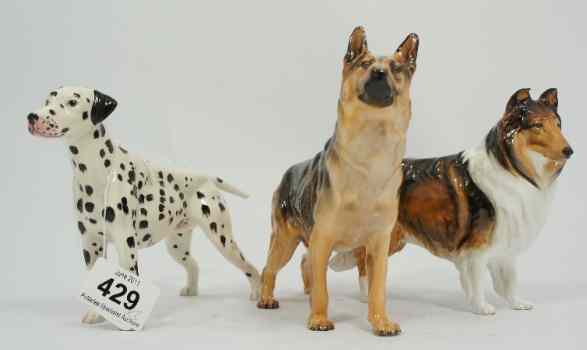 Appraisal: Royal Doulton Alsation Dog HN Collie HN and Dalmation RDA