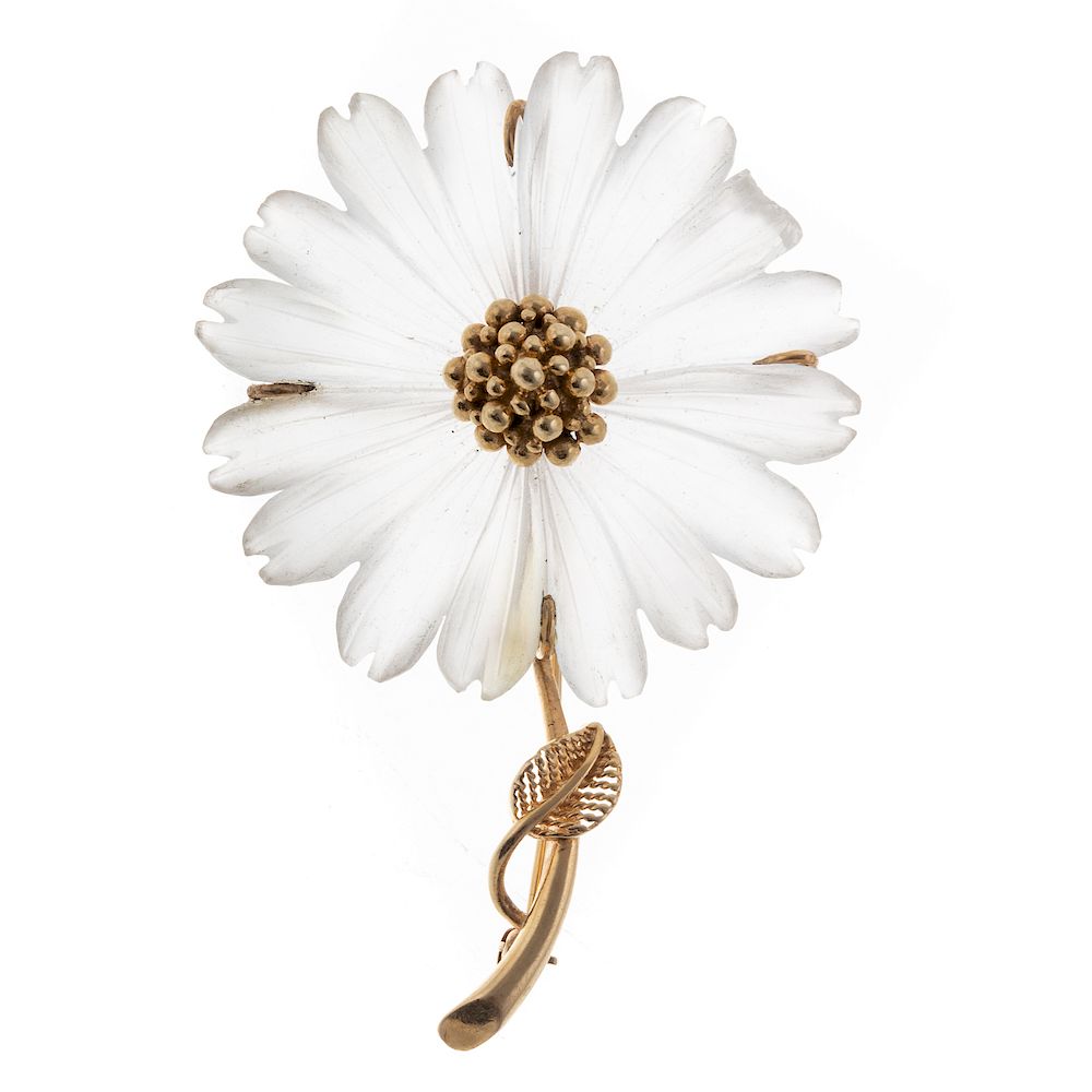 Appraisal: A Ladies K Gold Flower Brooch K yellow gold brooch