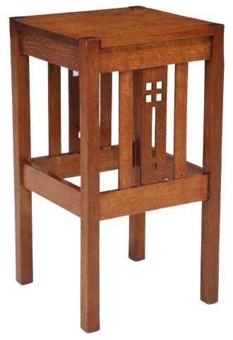 Appraisal: American Arts and Crafts oak side table early th c