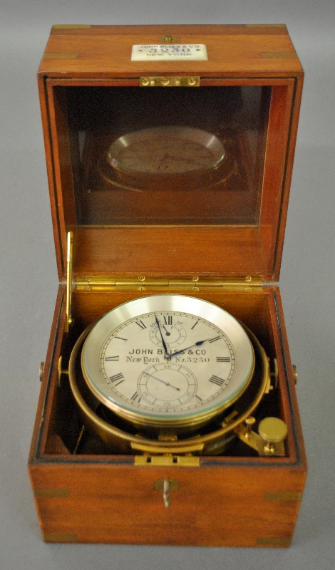 Appraisal: - Chronometer signed John Bliss Company NY in original mahogany