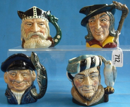 Appraisal: Royal Doulton Small Character Jugs Lobster Man D Pied Piper