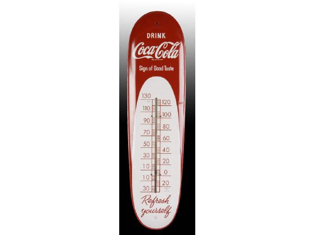 Appraisal: Coca-Cola Thermometer Description s Condition NEAR MINT Size T