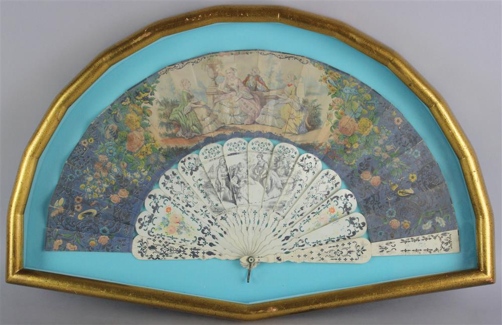 Appraisal: LOUIS XV STYLE PAINTED AND PRINTED PAPER AND IVORINE LADY'S