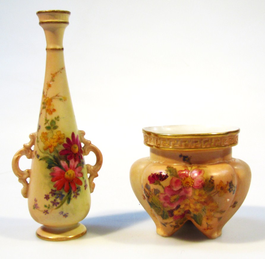 Appraisal: Two items of Royal Worcester porcelain to include a blush