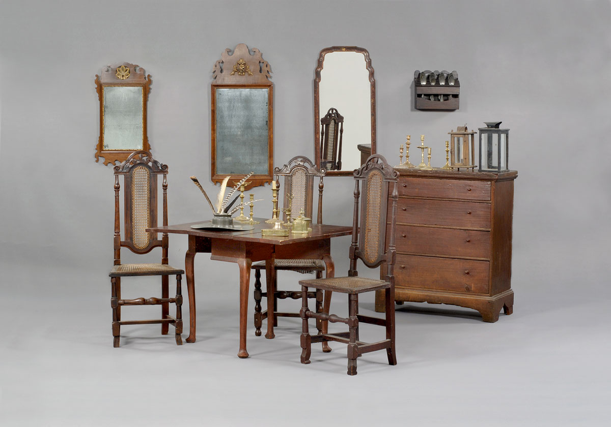 Appraisal: CHIPPENDALE MAHOGANY AND PARCEL GILT MIRROR Height inches