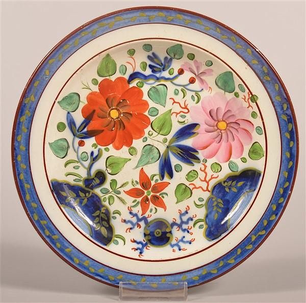 Appraisal: Gaudy Dutch China Zinnia Pattern - Plate Gaudy Dutch Zinnia