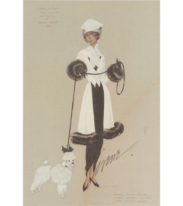 Appraisal: Virginia Fisher print of Irene Lentz-Gibbons costume design for Easter