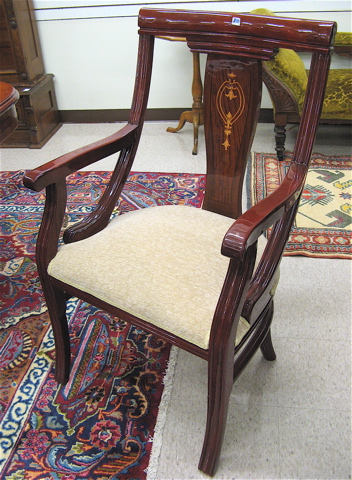 Appraisal: SET OF EIGHT EMPIRE STYLE MAHOGANY DINING CHAIRS with matching