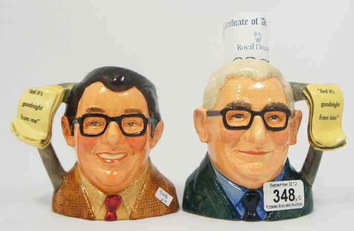 Appraisal: Royal Doulton Pair of Small Character Jugs the Two Ronnies