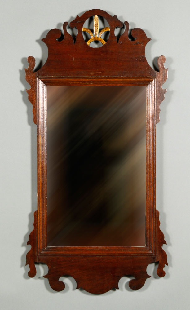 Appraisal: - Federal Chippendale Mirror Federal Chippendale mirror with flower details