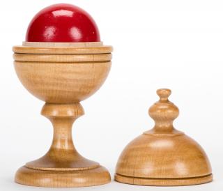 Appraisal: Ball Vase Johnston RI Majic Brand Woodturning Ball vanishes and