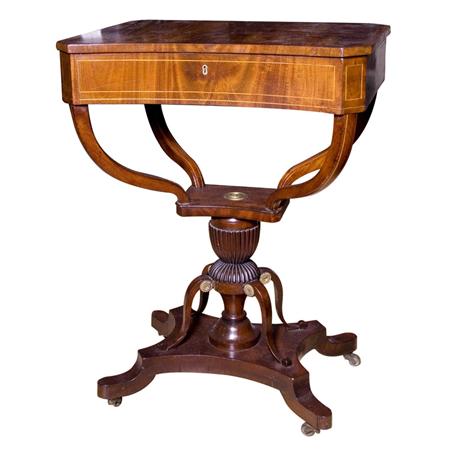 Appraisal: Regency Mahogany Sewing Table Estimate -