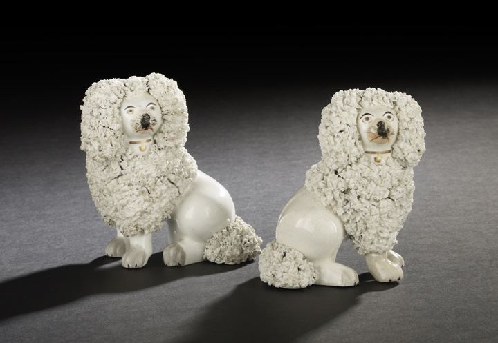 Appraisal: Good Pair of Rockingham Pottery Figures of Poodles third quarter