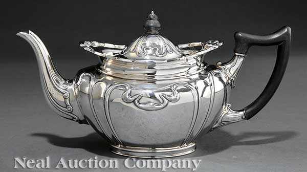 Appraisal: An Edward VII Sterling Silver Teapot Martin Hall Co Birmingham