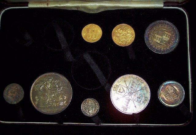 Appraisal: Victoria proof set incomplete comprising sovereign half sovereign crown half