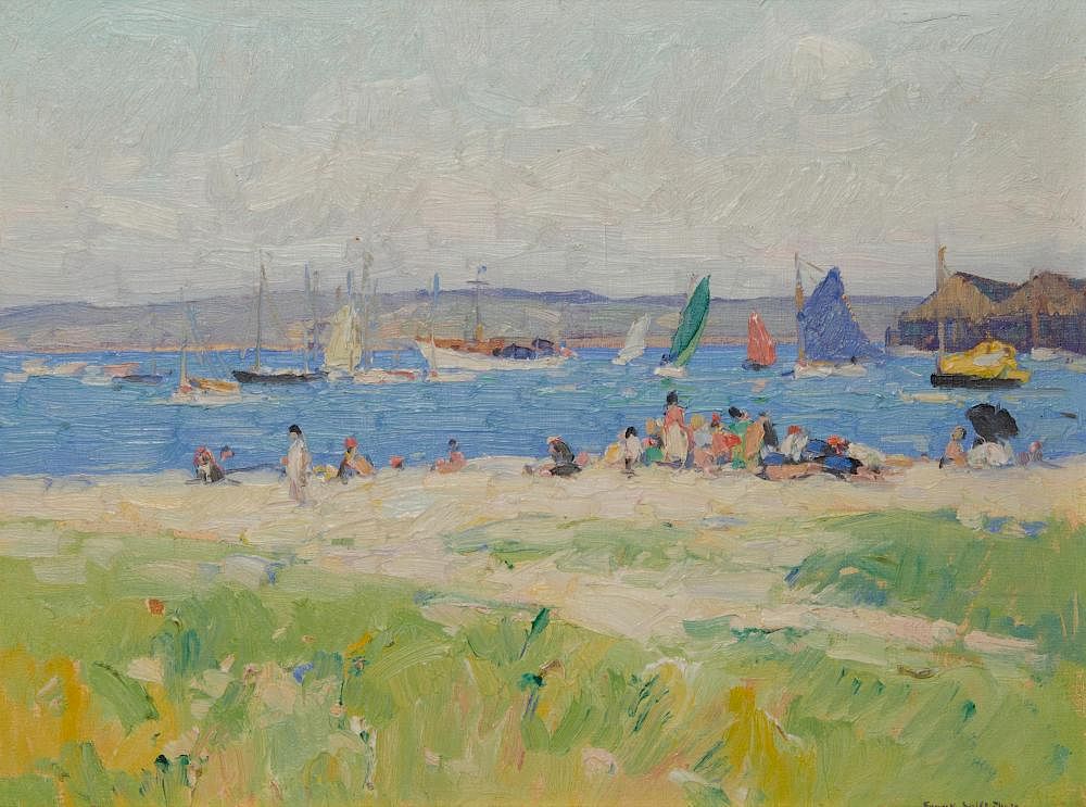 Appraisal: FRANK SWIFT CHASE American - Beach Scene Nantucket oil on