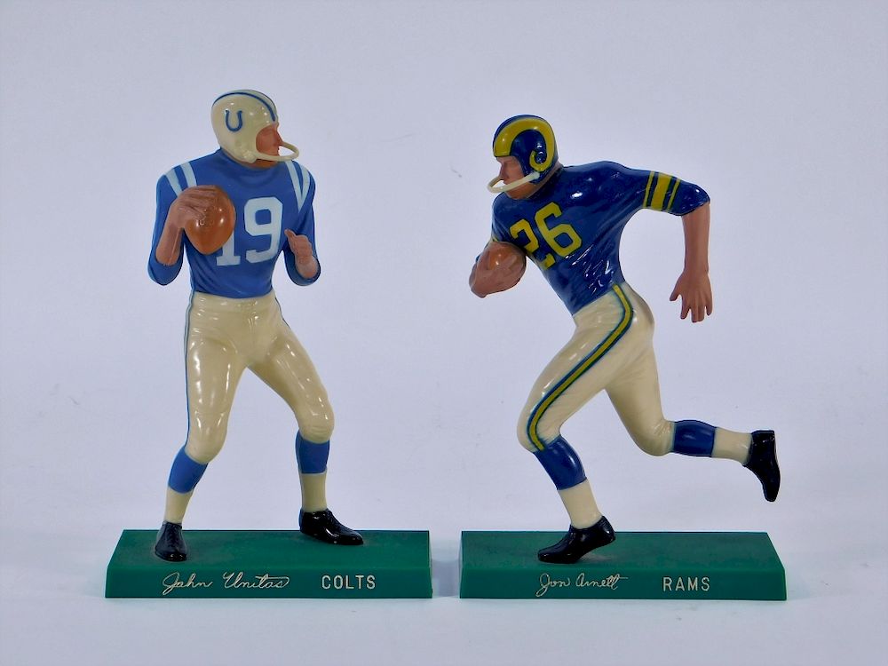 Appraisal: Hartland Plastics Unitas Arnett Football Figures Hartland Plastics United States