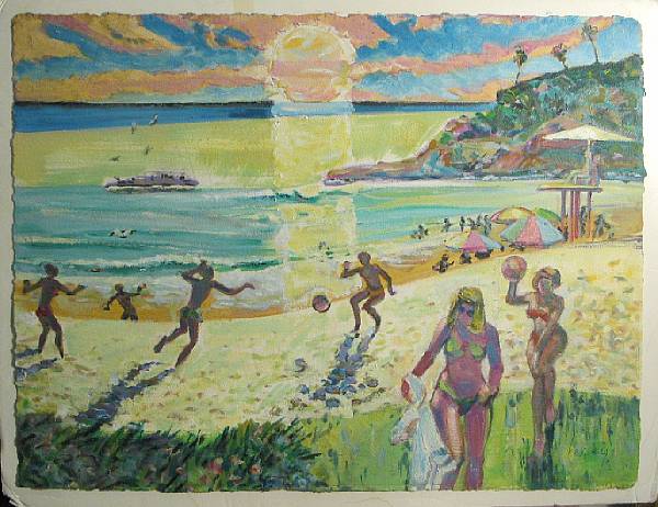 Appraisal: Dick Hersey American Sunset Beach signed 'Hersey' lower right oil