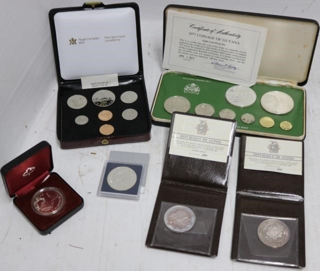 Appraisal: FOREIGN PROOF COINS INCLUDING CANADIANPROOF DOLLARS CANADIAN PROOF SET FRANKLIN