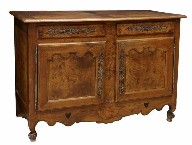 Appraisal: French Provincial Louis XV style mixed wood sideboard th c