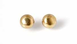 Appraisal: A pair of ct gold domed earrings with screw fittings