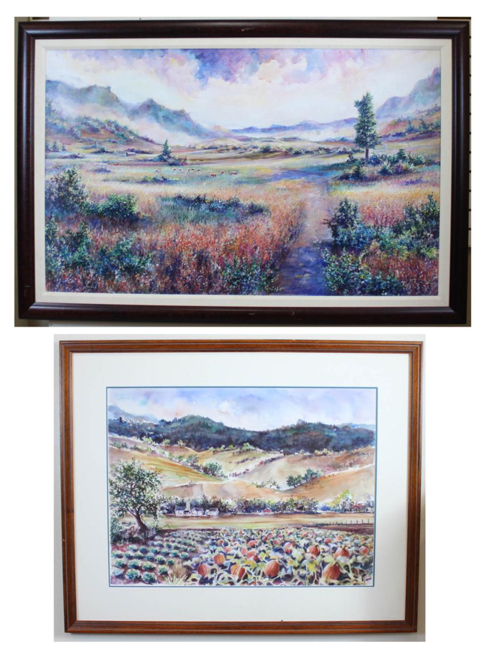 Appraisal: CHRIS BECHLER Oregon st century watercolor on paper and oil