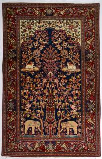 Appraisal: Vintage Persian Kashan Meditation Rug ' x ' Vintage Persian